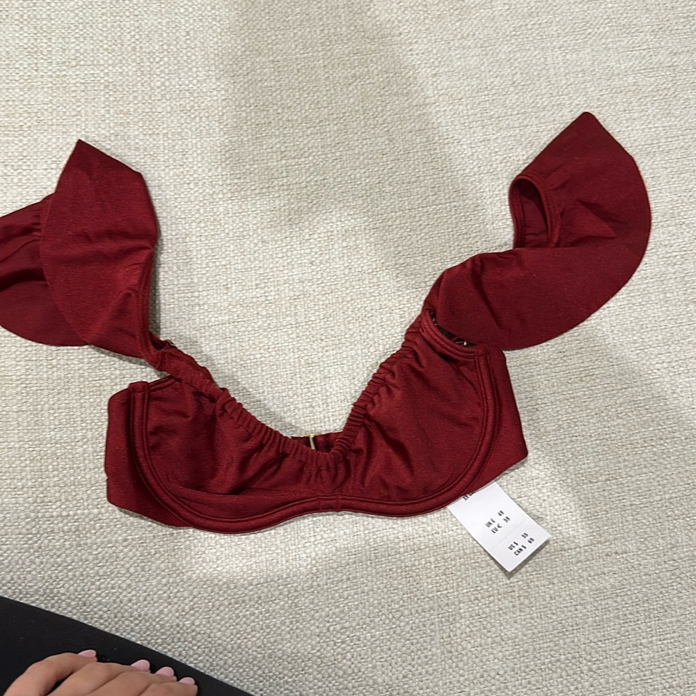 Abercrombie and fitch burgundy bikini top